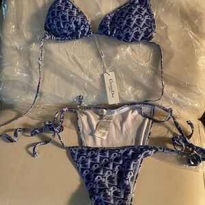 Dior Blue and White Bikini